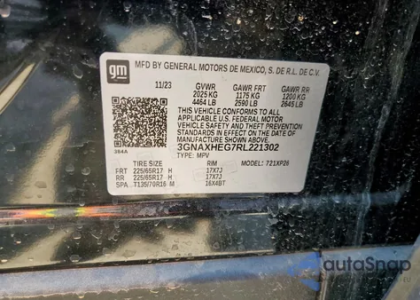 2024 Chevrolet Equinox Ls from USA, damaged, VIN 3GNAXHEG7RL221302